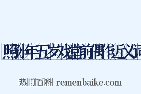 照孙年五岁戏堂前偶作近义词是什么意思的图片